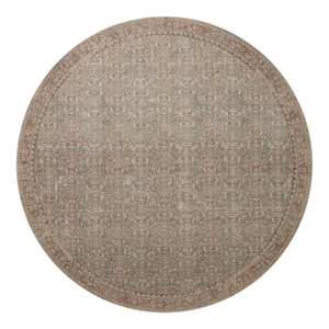 Angela Rose x Loloi Aubrey Rug Sage / Bark 7'-6" x 7'-6" Round Area Rug