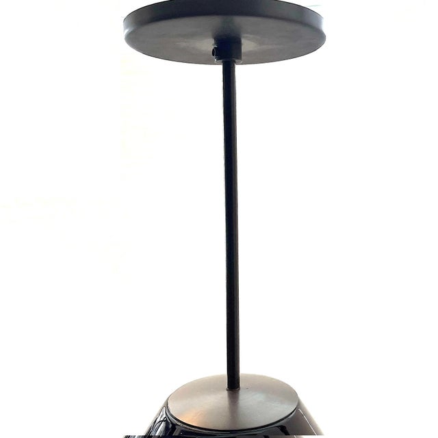 Brown Contemporary Brown Art Glass With Silver Leaf Embellishment Pendant - Large For Sale - Image 8 of 11