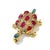 Bochic "Orient" Vintage Retro Multi Ruby, Diamond & Opal Brooch Set 18K Gold For Sale - Image 16 of 17