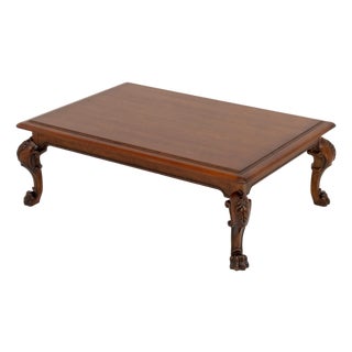 Ralph Lauren George III Style Walnut Coffee Table For Sale