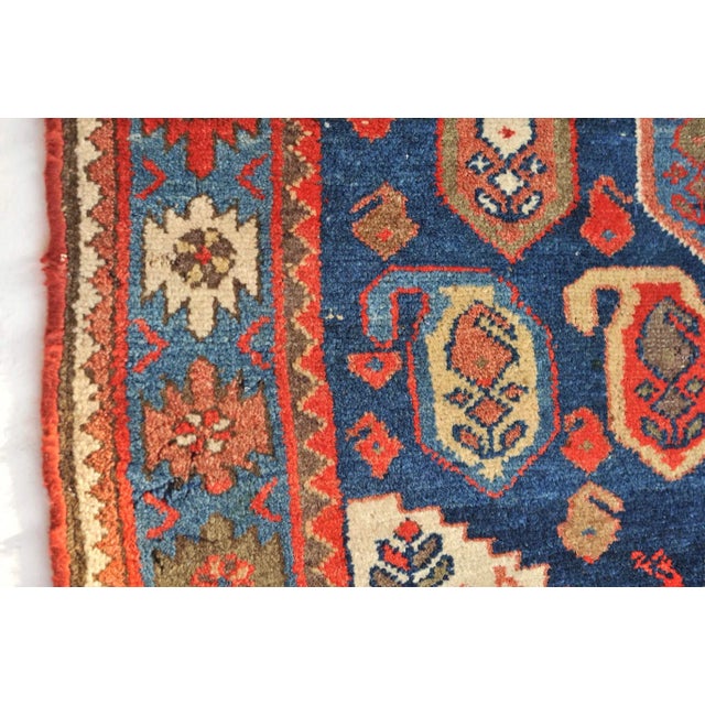 1930s Persian Malayer 4-Horsemen Protecting the Seeds of Life Rug, 4.4 x 6.10 For Sale - Image 10 of 12