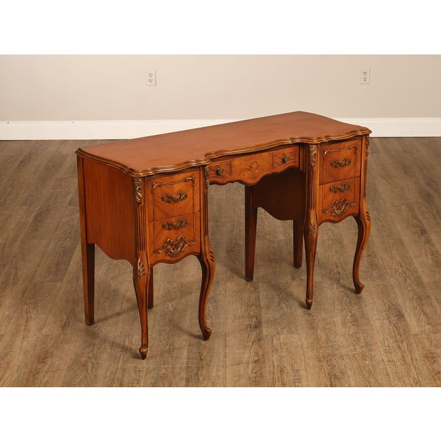 High Quality American Made French French Louis XV Style Writing Desk Constructed From Solid Woods And Satinwood Veneers....