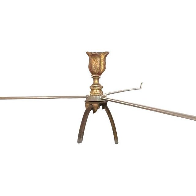 Metal Mid 20th Century Tres Foil Antique Floor Lamp For Sale - Image 7 of 7