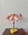 Vintage Pink Murano Glass Floral Table Lamp – Authentic Italian Curved Flower Desk Lamp With Brass Frame – Romantic Atmospheric Lighting For Sale - Image 17 of 18