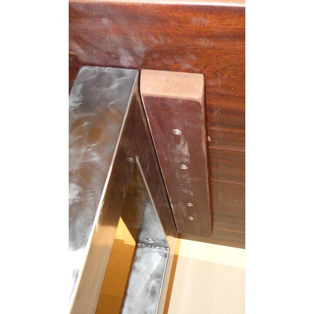 Italian Industrial Mahogany Dining Table from Officina di Ricerca, 1990s For Sale - Image 15 of 18