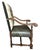 Antique 19th Century Hacienda Chair Reupholstered With Vintage Oaxaca Zapotec Tapestry and New Leather For Sale In Saint Louis - Image 6 of 9