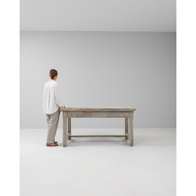 Brown 1900s French Oak Folding Table For Sale - Image 8 of 12