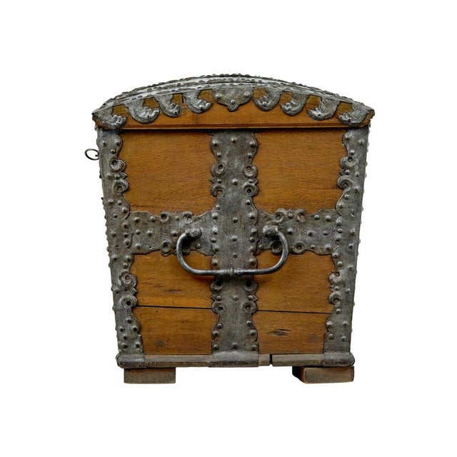 Baroque Baroque Revival Oak Dome Top Chest, 1840s For Sale - Image 3 of 11