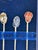 Silver Vintage Semi-Precious Stone Cocktail Picks With Silver Coin Spoon & Presentation Box, Set of 7 For Sale - Image 8 of 8