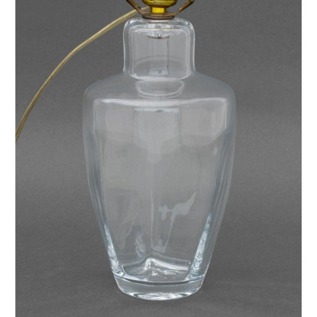 Contemporary Late 20th Century Simon Pearce Clear Glass Table Lamp For Sale - Image 3 of 8