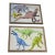 1970s Cool Pair of Jurassic Dinosaurs Collages Framed For Sale