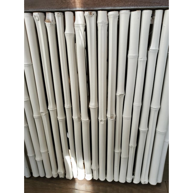 Asian 1980s Petite Bamboo and Reclaimed Wood Side Table For Sale - Image 3 of 6