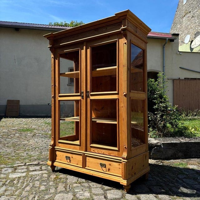 Antique Softwood Display Cabinet, 1880s For Sale - Image 3 of 15