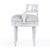 Hathaway 22.5 in. W Oval Upholstered and Wood Traditional Vanity Seat, Cottage White For Sale In Chicago - Image 6 of 9