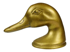 Vintage Solid Brass Mallard Duck Head Bottle Cap Opener