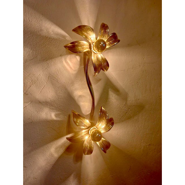 Brass Double Wall Light, 1970s For Sale - Image 10 of 15