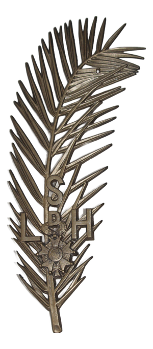 Palm Branch Metal Wall Decor, 1950s