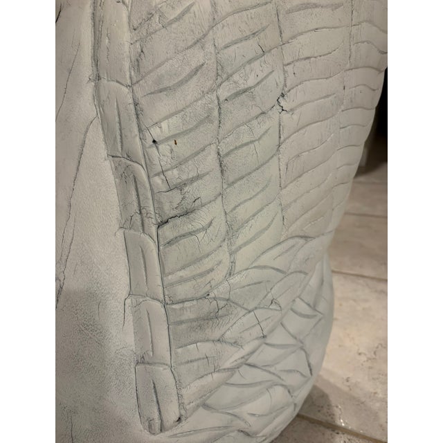 White Monumental Vintage Hand Carved Wooden Swan Sculpture Palm Beach Chic Folk Art For Sale - Image 8 of 13