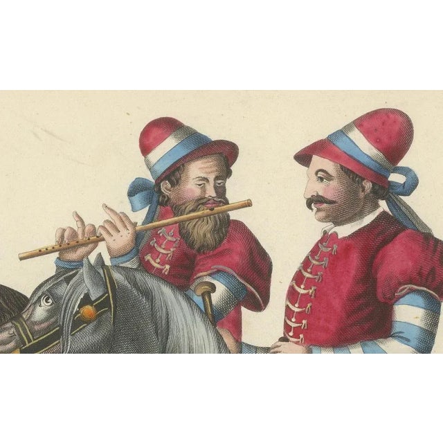 Mid 19th Century Medieval Musicians on Horseback, 1842, Paper For Sale - Image 5 of 6
