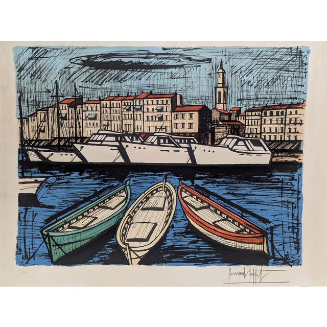 Bernard Buffet, Saint-Tropez, The Yachts, 1984, Lithograph For Sale - Image 6 of 6