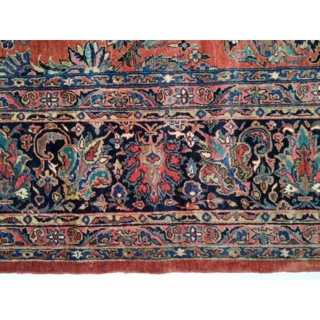 1930s 1930's Vintage Persian Kazvin Rug , 12' X 17'7" For Sale - Image 5 of 8