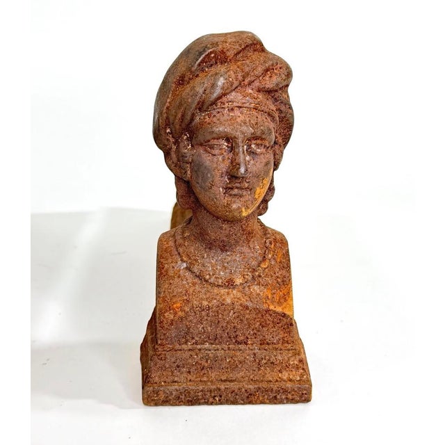 Pair of Late 19th Century French Cast Iron Andirons / Firedogs For Sale - Image 4 of 5