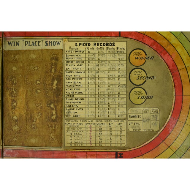 Horse Race Track Original Hand-Painted C1930s Board Game For Sale - Image 13 of 13