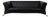 322 3-Seater Sofa in Black Leather from Rolf Benz For Sale
