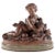 Stone Cherub with Water Jug Terracotta Sculpture on Verdigris Marble Base For Sale - Image 7 of 7