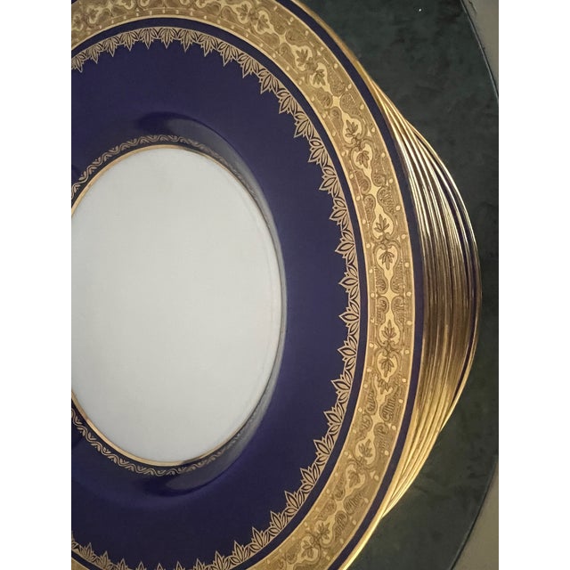 Metal Mintons Soup Bowls for Tiffany & Co. Set of 12, C. 1900 For Sale - Image 7 of 12