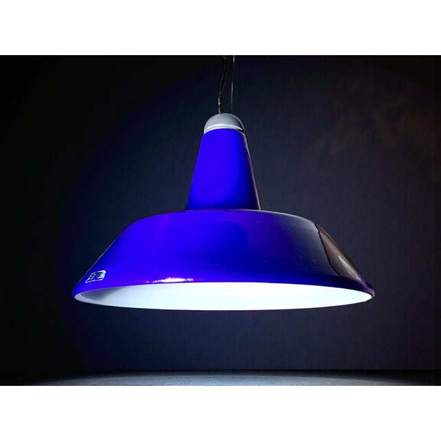 Metal Murano Glass Pendant Lamp, 1990s For Sale - Image 7 of 8