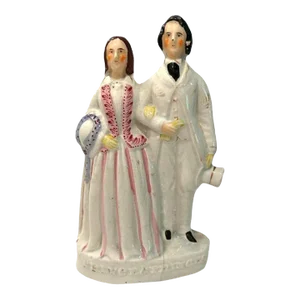Antique 19th Century English Staffordshire Figurine “The Prince & Princess” of Wales