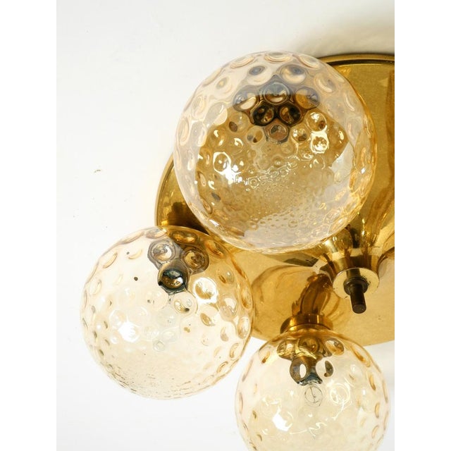 Space Age Brass Ceiling Lamp with Glass Balls, 1960s For Sale - Image 12 of 18