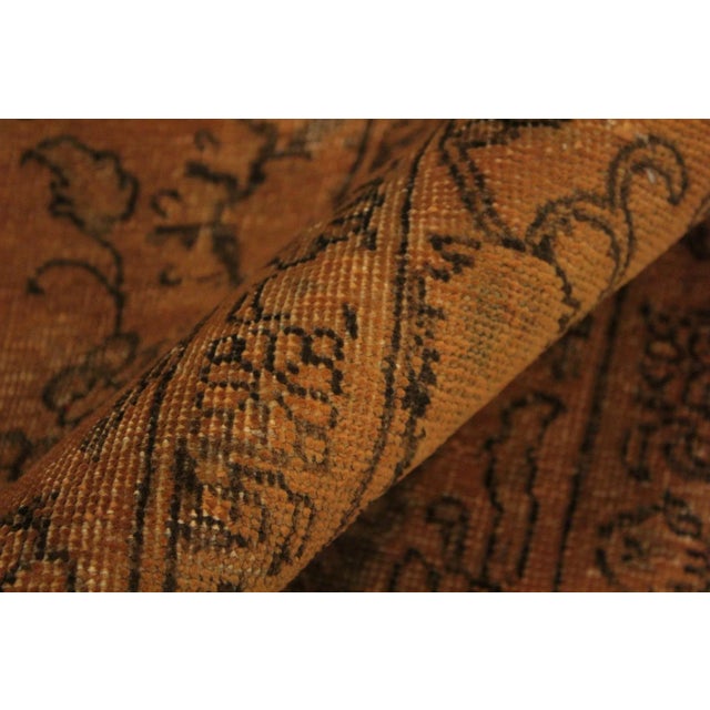 Textile 1960s 1960s Vintage Orange/Brown Wool Rug For Sale - Image 7 of 10