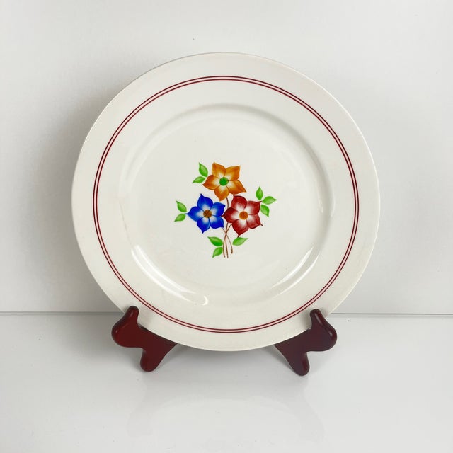 Vintage The Beehive Dinner Plates from Moulins Des Loups, 1950s, Set of 6 For Sale - Image 4 of 6