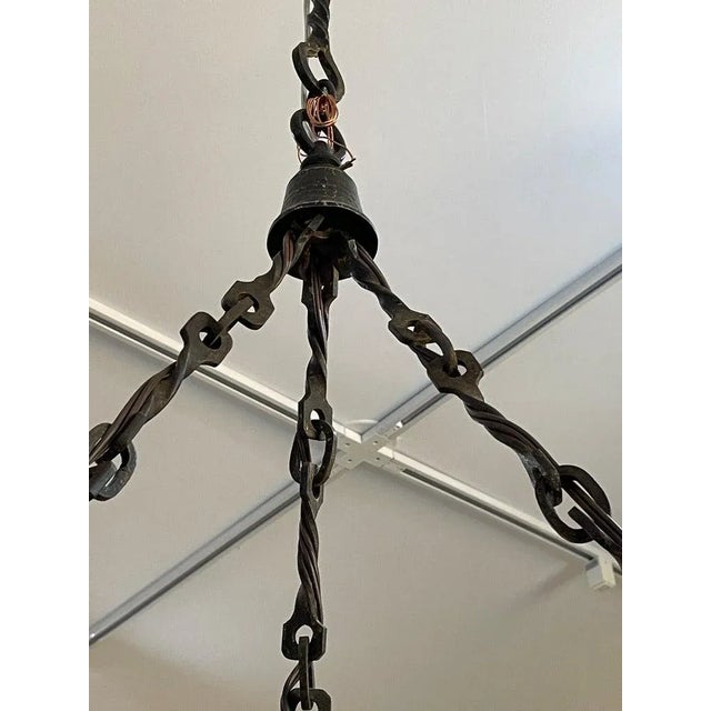 Early 20th Century 1920s Addison Mizner Attributed Spanish Colonial Revival Chandelier For Sale - Image 5 of 13