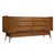 Kent Coffey Long Large Mid-Century Modern Walnut Dresser With Brass Accents For Sale - Image 4 of 16
