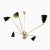 Star five ceiling light black shades, black colour shades , brass structure. The shade and arms can be adjusted to...