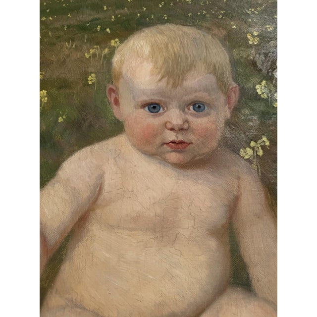 Beige Heinrich Pforr, Nude Boy, Spring Awakening, Oil Painting on Canvas For Sale - Image 8 of 12