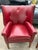 Mid 20th Century Red Leather Vintage Club Chairs For Sale - Image 5 of 9