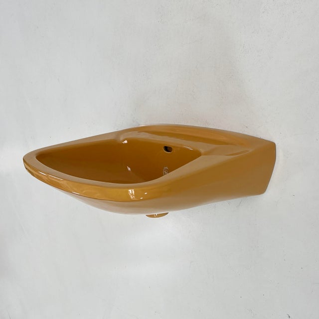 1970s Vintage Round Mustard Sink from Keramag Keravit, 1980s For Sale - Image 5 of 11