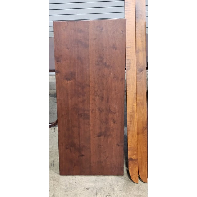 Late 20th Century Eldred Wheeler Solid Cherry Two Pedestal Dining Table 2 Leaves Benchmade For Sale - Image 11 of 13