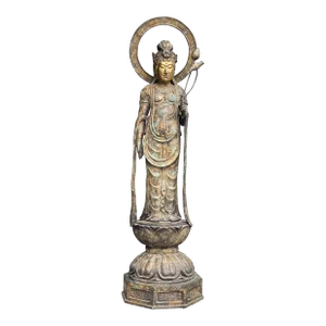 Antique Japanese Guanyin Monumental Bronze Sculpture