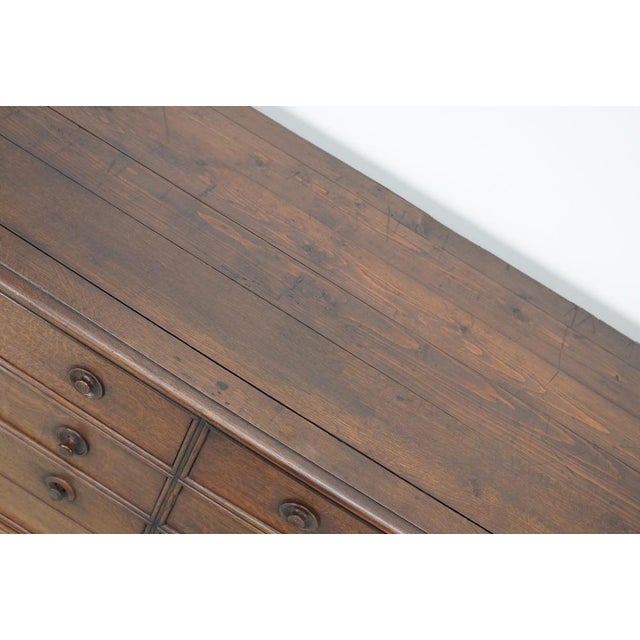 Large Antique French Oak Apothecary / Museum Cabinet, 1900s For Sale - Image 13 of 18