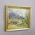 Alpine Landscape Oil Painting with Tyrolean Mountain Village A large landscape painting, framed in a gold-colored frame....