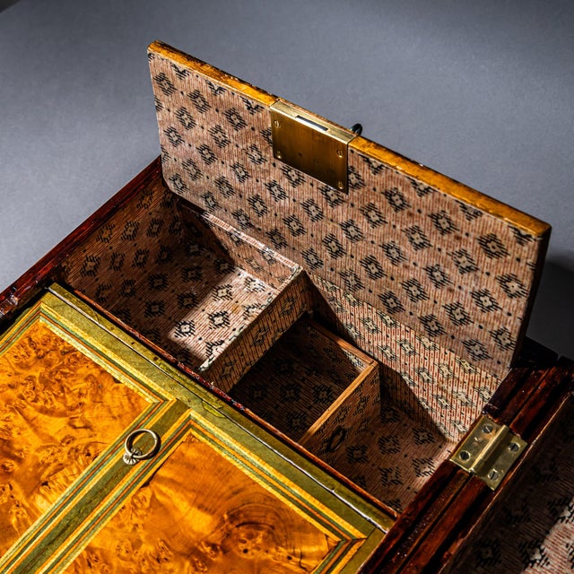 Brown Biedermeier Box, 1800s For Sale - Image 8 of 9