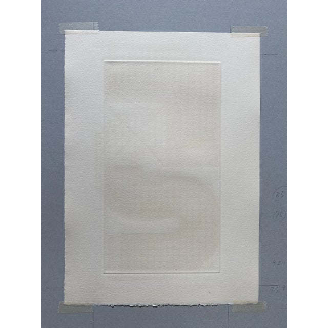 Contemporary Kumi Sugaï, Bleu, 1996, Copperplate Etching, Framed For Sale - Image 3 of 15