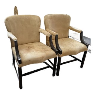Pair of Rose Tarlow Melrose House Chippendale Arm Chairs For Sale