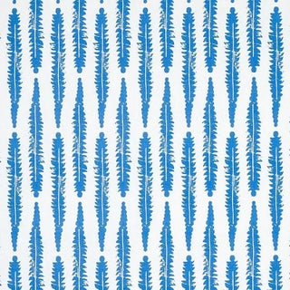 Sample - Schumacher X Molly Mahon Fern Fabric in Blue For Sale
