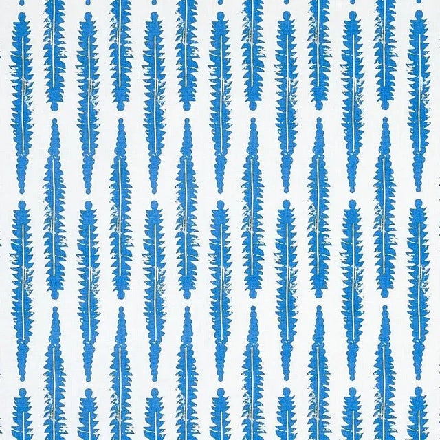 Sample - Schumacher X Molly Mahon Fern Fabric in Blue For Sale